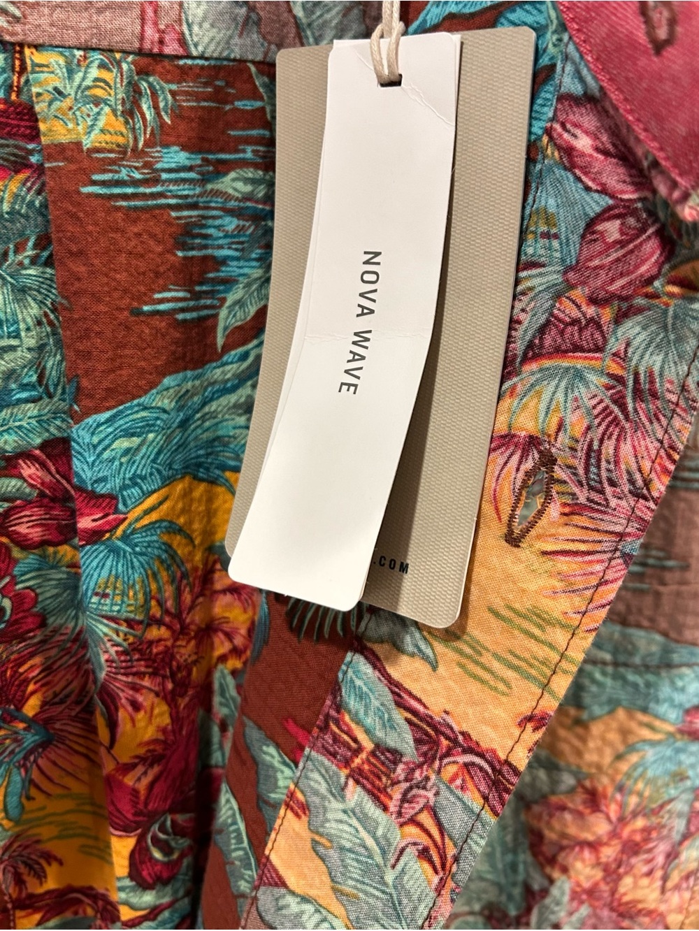 Tommy Bahama Nova Wave Retro Vibes Cotton-Blend Shirt - Picture 6 of 8
